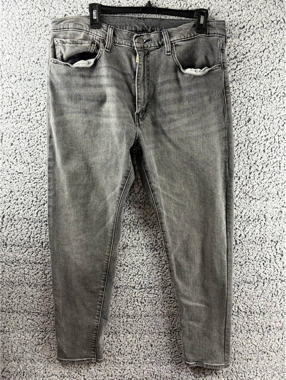 Levi's 512 Slim Taper Jeans Men's 36x30 Gray Black Stretch Denim